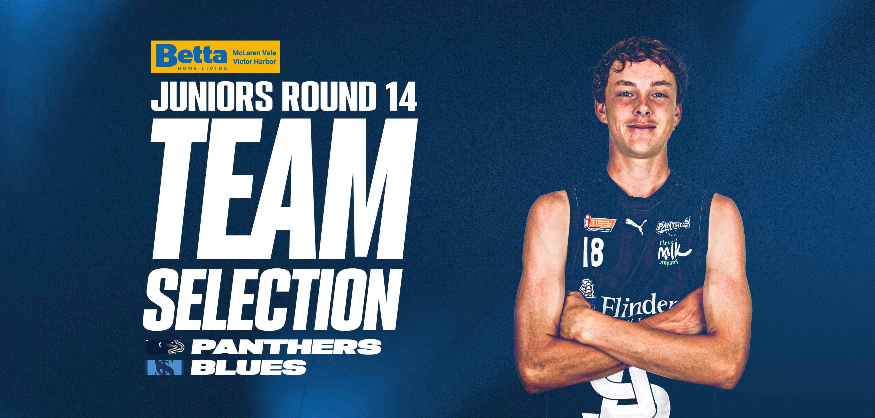 BETTA Team Selection: Juniors Rd 14 v Sturt BETTA Team Selection: Juniors Rd 14 v Sturt